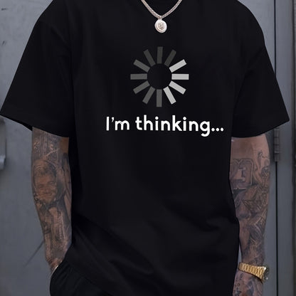 I'm Thinking T-shirt, Men's T-shirts, Summer Casual Short Sleeved T-shirts